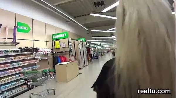 Striking czech girl is seduced in the mall and plowed in pov