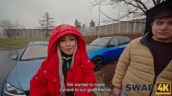 SWAP4K. Met a couple at the parking lot, banged sexy girl in a 3some with my wife