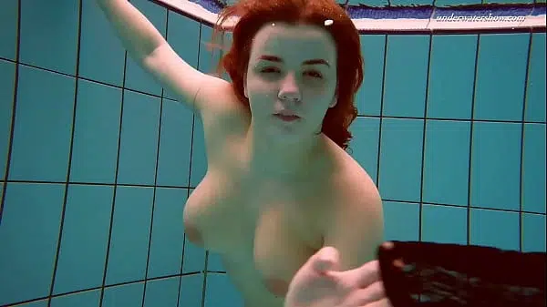 Swimming pool babe Vesta strips naked