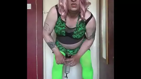 bisexual crossdresser loves the taste of piss as he swallows his own and still wanting some of yours