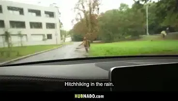 Rainy Day Adventure with a Playful Hitchhiker in Prague