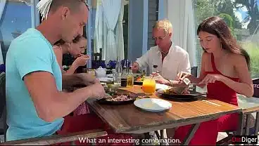 Swingers Couples Meet for a Wife Swap and have Passionate Sex on the Same Couch